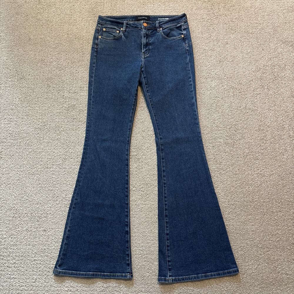 Purple Brand Women’s Flare Wide Leg Jeans Dark Wash Size 28/34 Style D0500